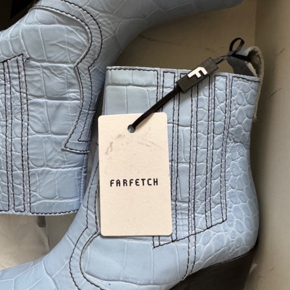 GANNI Callie Western Boots - Blue - Picture 6 of 16